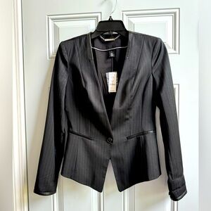 White House Black Market Black Pinstripe Skirt Suit